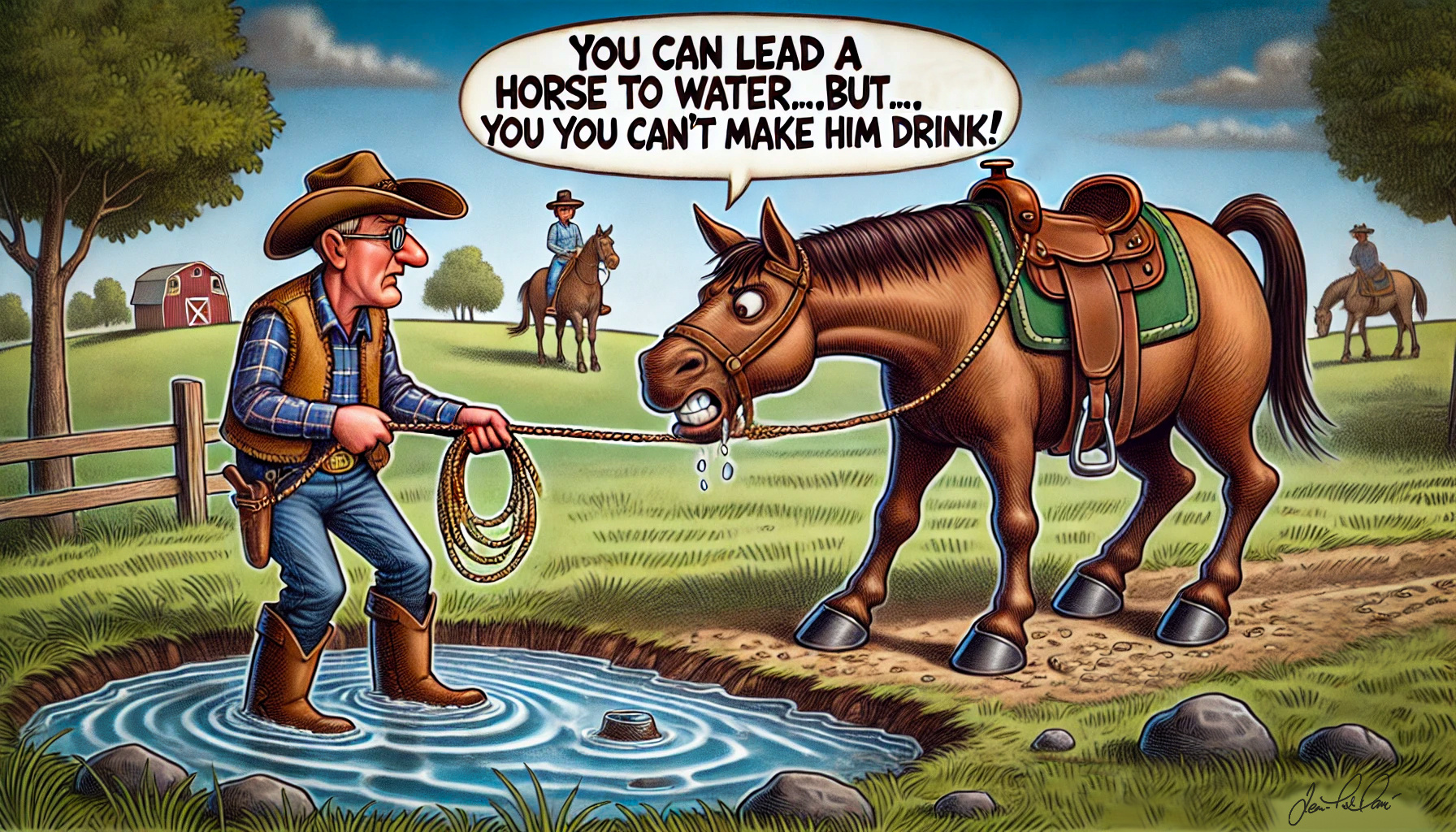 Lead a horse to water